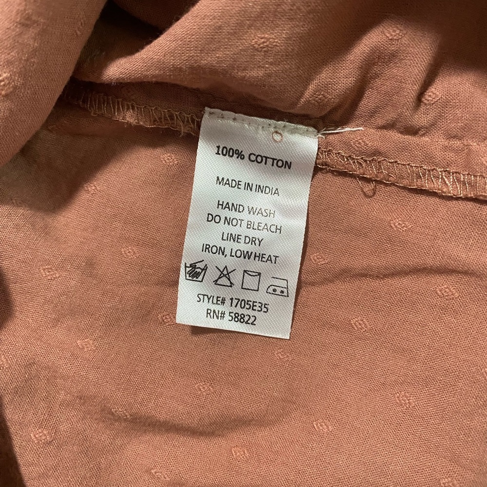 Max Studio Rust Embroidered Blouse - Picture 7 of 11